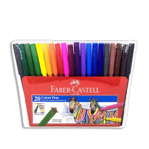 Faber-Castell Fibre Tip Pens 20 Colors Felt Tip Markers Set
