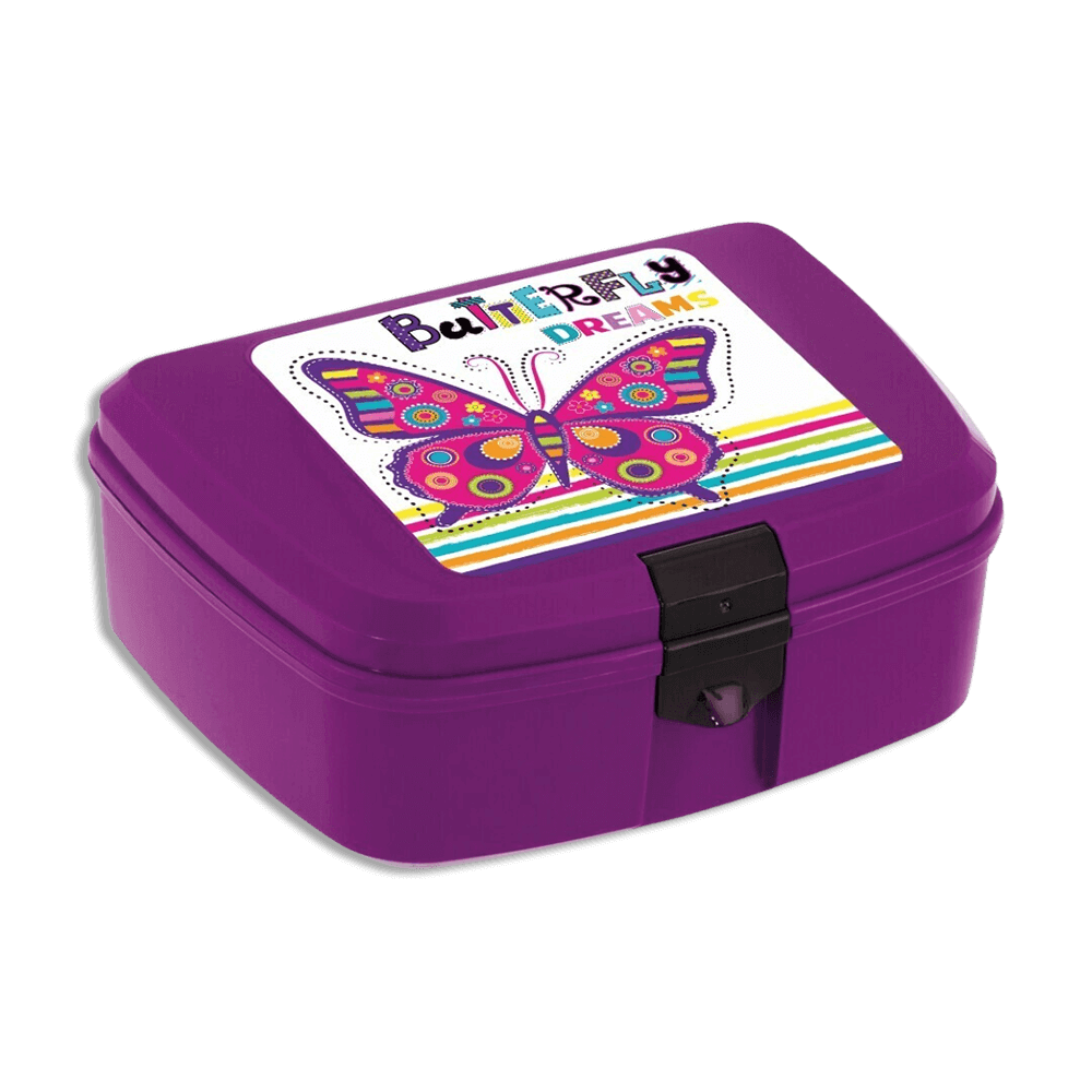 Herevin Purple Butterfly Lunch Box