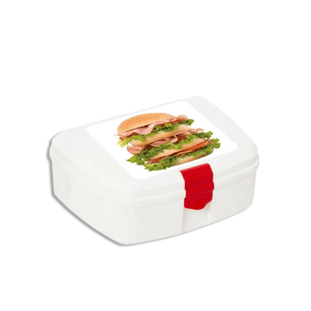 Herevin White Two Compartment Lunch Box