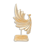 Resin 32cm White & Gold Decor