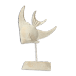 Silver Fish Shaped Resin Decor