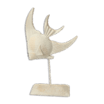 Silver Fish Shaped Resin Decor