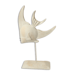 Silver Fish Shaped Resin Decor