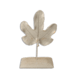 Silver Leaf Shape Resin Decor