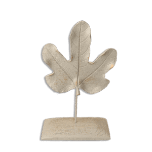 Silver Leaf Shape Resin Decor