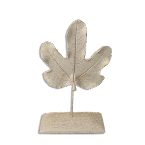 Silver Leaf Shape Resin Decor