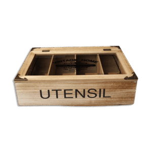 Wooden Box with Glass Lid 4 Sections (3)