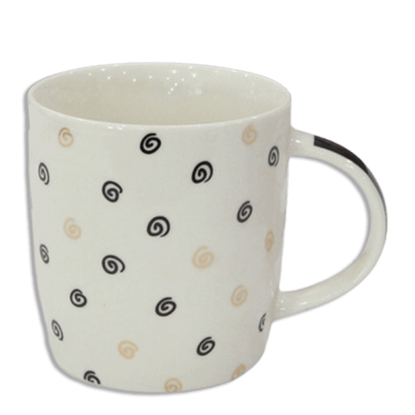 Beige & balck designed mug