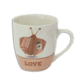 Beige Designed Mug