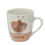 Beige Designed Mug