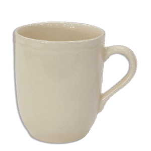 Beige Ribbed Mug