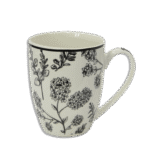 Black Flower Desgined Mug