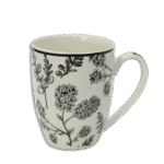 Black Flower Desgined Mug