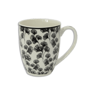 Black Flowers Desgined Mug