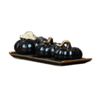 Black Porcelain Pumpkin Set with Tray