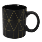 Black with Gold Designed Mug