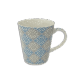Blue & Grey Patterned Mug