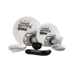 Ceramic 19pcs Patterned Round Black Breakfast Set