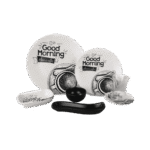 Ceramic 19pcs Patterned Round Black Breakfast Set