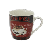 Porcelain Coffee Mug Printed Design Ceramic Tea Cup Standard Size