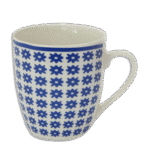 Flowers Blue Designed White Mug