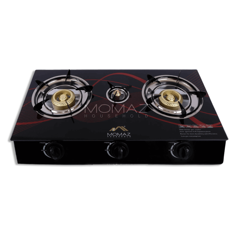 Momaz Glass Top Three Burner Gas Stove