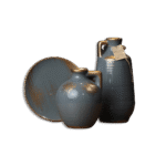 Grey Porcelain Decor 2 Jugs with Plate