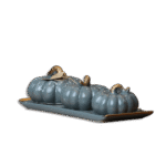 Grey Porcelain Pumpkin Set with Tray