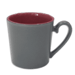 Grey & Red Matt Mug