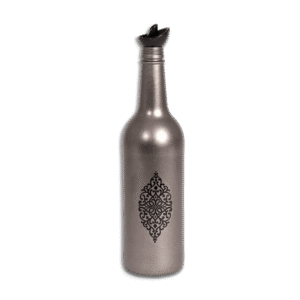 Herevin 0.75L Silver Metallic Design Oil Bottle