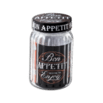 Herevin 1.4L Ribbed Glass Jar with Lid