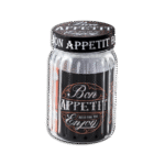 Herevin 1.4L Ribbed Glass Jar with Lid