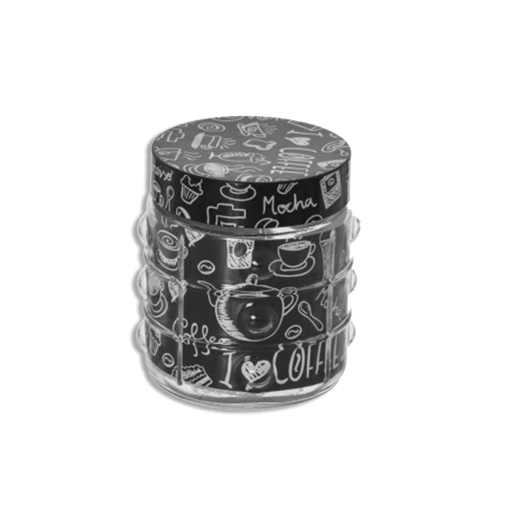 Herevin 1L Glass Jar with Designed Lid
