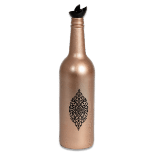 Herevin 1L Silver Metallic Design Oil Bottle