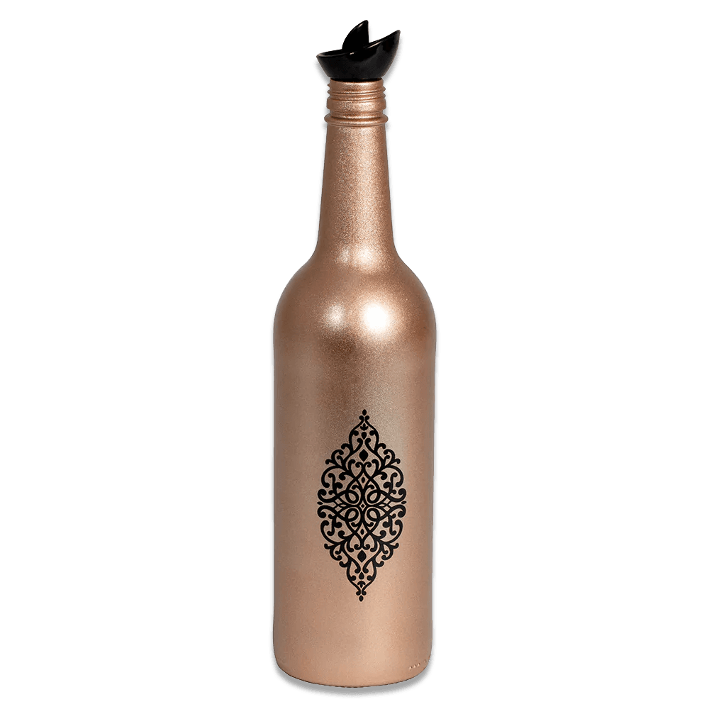 Herevin 1L Gold Metallic Design Oil Bottle (2)