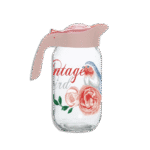 Herevin 1L Pink Glass Jug with Lid