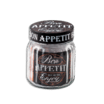 Herevin 1L Ribbed Glass Jar with Lid