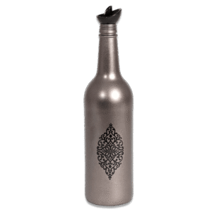 Herevin 1L Silver Metallic Design Oil Bottle