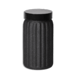 Herevin Black 1.7L Round Glass Jar