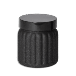 Herevin Black 1L Round Glass Jar