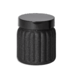 Herevin Black 1L Round Glass Jar