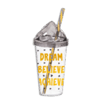 Herevin Stars with Straw Plastic 660ml Cup