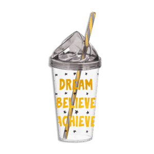 Herevin Stars with Straw Plastic 660ml Cup
