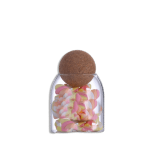 Momaz 10cm Glass Jar with Ball Shaped Lid