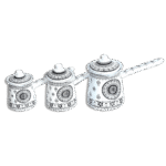 Momaz Black Mandala Design Coffee Pots Set