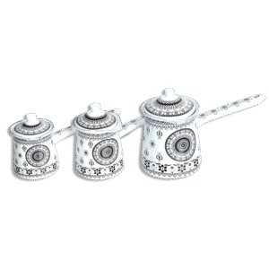 Momaz Black Mandala Design Coffee Pots Set
