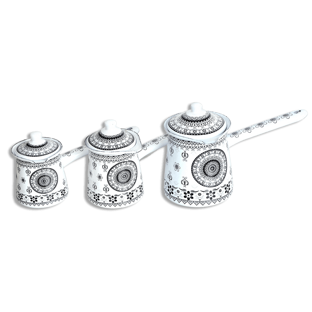 Momaz Black Mandela Design Coffee Pots Set