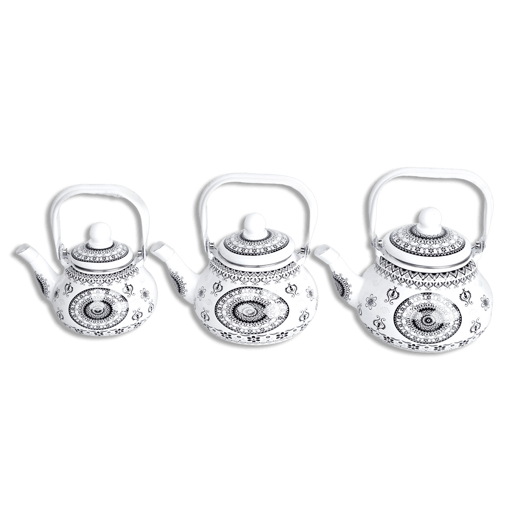 Momaz Black Mandela Design Tea Pots Set