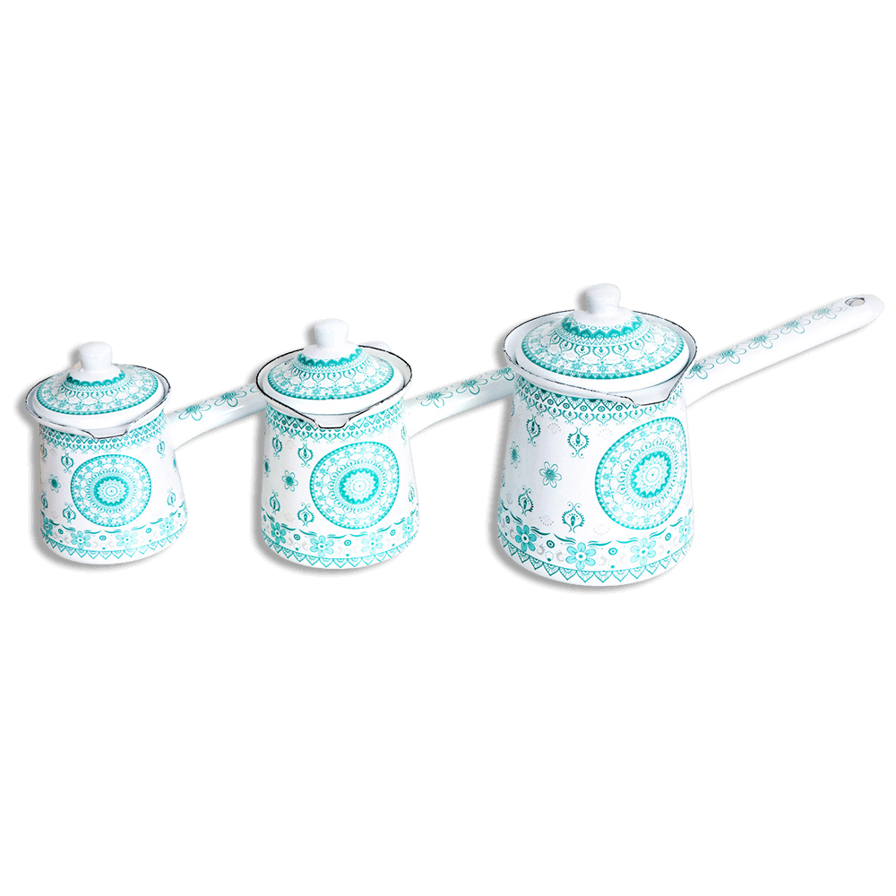 Momaz Blue Mandela Design Coffee Pots Set