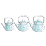 Momaz Blue Mandala Design Tea Pots Set